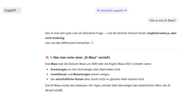 Vier Argumente gegen eine KI-Blase